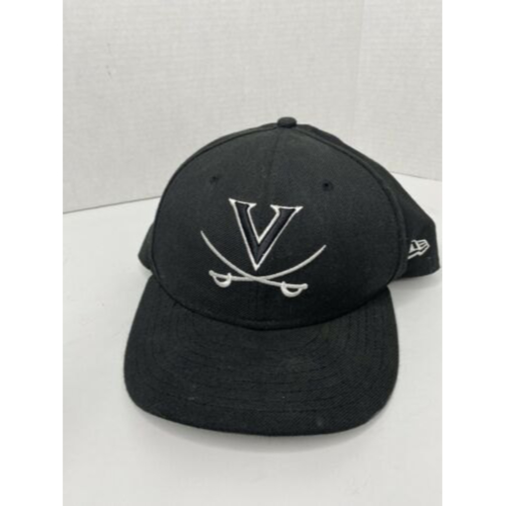 New Era 59Fifty Fitted Hat Black Size 7 1/2 University of Virginia Cavaliers Hoo
